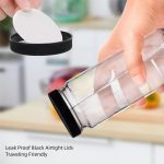 16oz 8 Pack Drinking Glasses with Bamboo Lids and Straw, RUCKAE Beer Can Glass Cups,Iced Coffee Cup,Glass Tumbler with Straw and Lid, Can Shaped Glass Cups for Beer,Smoothies,Cocktail,Whiskey - Image 5